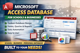create a microsoft access database for schools, businesses, and personal