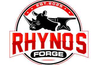 create eye catchy rhino icon blacksmith logo design