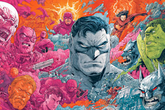 digitally color your comic book, cover or illustration