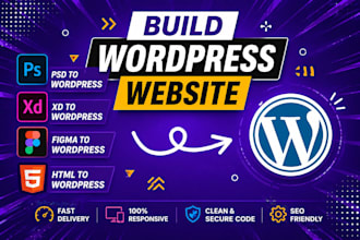 build wordpress website figma to wordpress, PSD to wordpress, figma to elementor