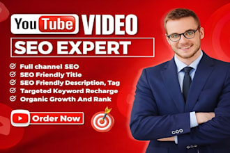 be your youtube SEO expert to grow your channel