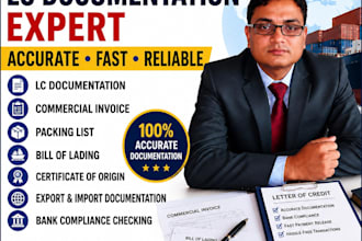 review lc  documents and prepare export documentation