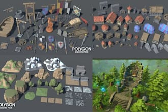 stylized 3d game assets props and environment unreal engine and unity 3d model