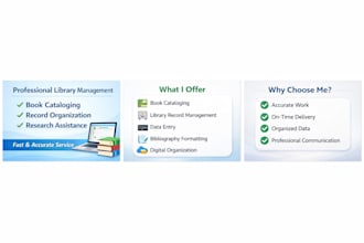 manage library records and catalog books professionally