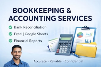 do bookkeeping, accounting, bank reconciliation and final reports