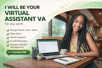 be your virtual assistant VA for any work