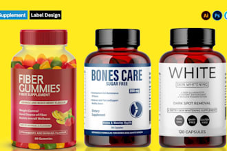 design professional supplement and product label design
