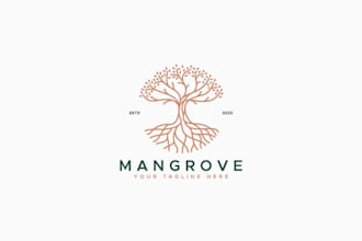 do minimalist line art text or badge logo design