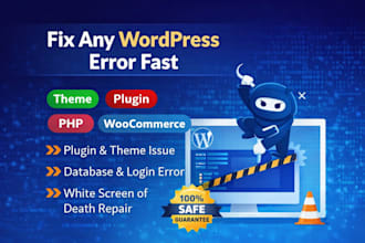 fix wordpress errors, bugs and website issues fast