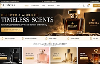 build perfume shopify store fragrance ecommerce website cologne website