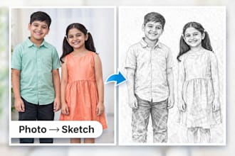 convert photo to pencil sketch portrait from image