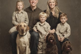merge your photos into a realistic family portrait