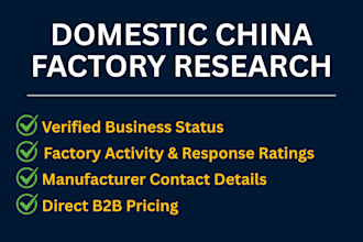 provide verified china factory and supplier research