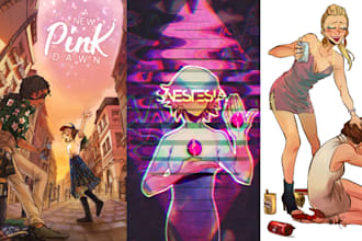 design anime manga webtoon comic light novel book cover, romance graphics novel