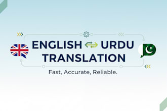 do professional translation english urdu for books articles
