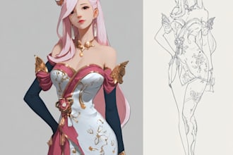 draw anime characters,furry and original characters