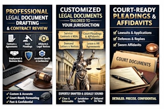draft legal documents, contracts, pleadings and affidavits