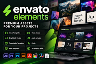 provide envato elements assets, templates and files