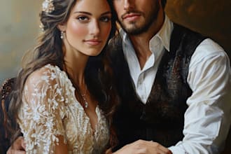 make couple portrait illustrations
