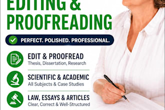 proofread, edit your bio, chem, phd thesis, dissertation, case study research
