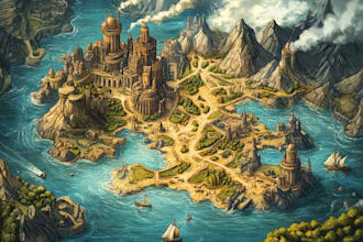 make a custom map for fantasy, scifi, book or boardgame