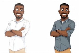 draw retro vintage illustration cartoon character