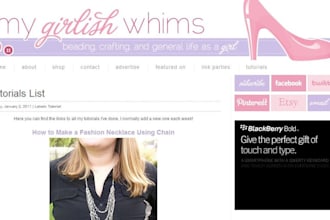 promote your product or business in a post of my successful arts and crafts girly blog