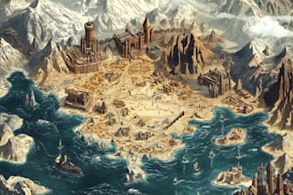 make fantasy map illustration