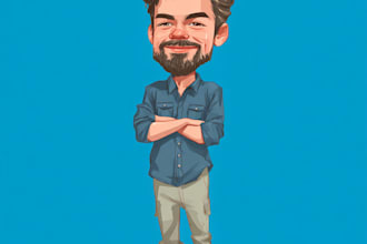 draw cartoon avatar, cartoon character, caricature, logo