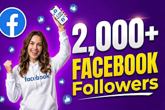 grow facebook followers with 2000 percent real users