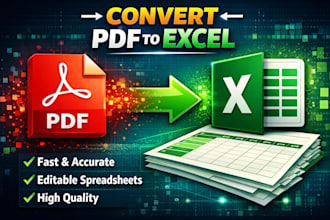 convert PDF to excel