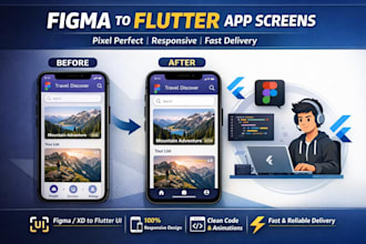 convert figma UI design into responsive flutter app screens