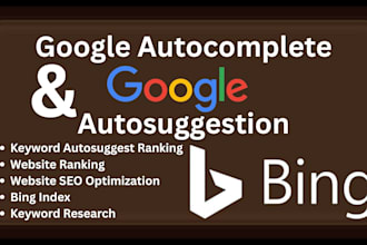 do google autocomplete, autosuggestion, website, keyword ranking, research