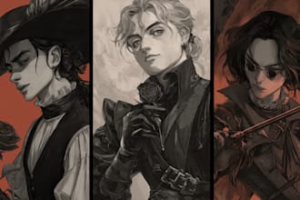 illustrate concept art, fanart or commissions for you