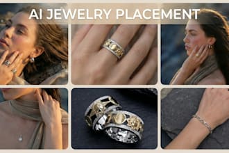 ai jewelry product photos on realistic models luxury mockups