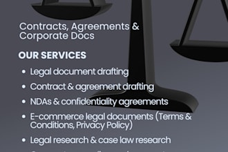 draft legal contracts and business documents