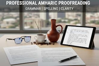 do professional amharic proofreading and grammar editing