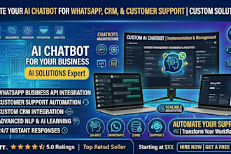 create ai chatbot for whatsapp, CRM, or customer support