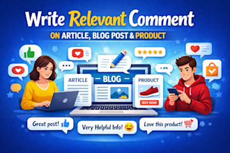 write relevant comment on article blog post and product comment