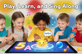 write original baby songs app and educational games