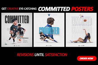 design sports graphics posters and committed edits