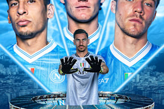 create a custom football poster for you