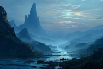 design amazing fantasy landscape