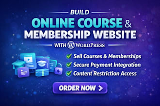 build online course website membership sites, membership website with wordpress