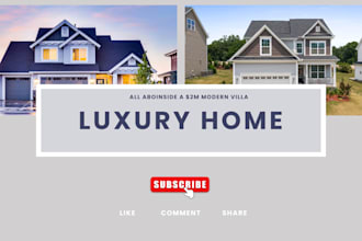 design professional real estate banners thumbnails