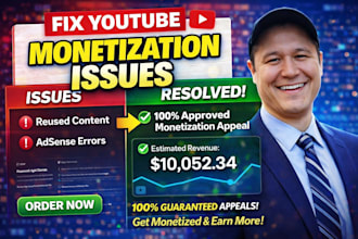 fix youtube monetization issues reused content and  adsense problems