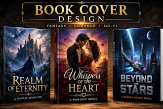design fantasy romance sci fi book cover design and book cover art