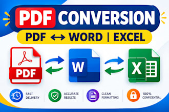 convert PDF to word excel and word excel to PDF