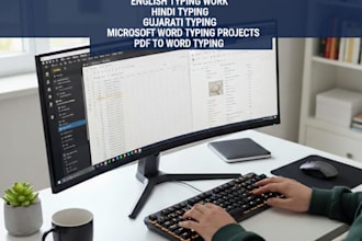 do english, hindi typing, and deliver it in few hours