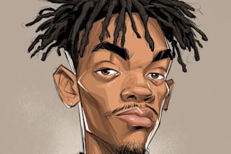 draw caricatures, cartoons, and custom portraits for you